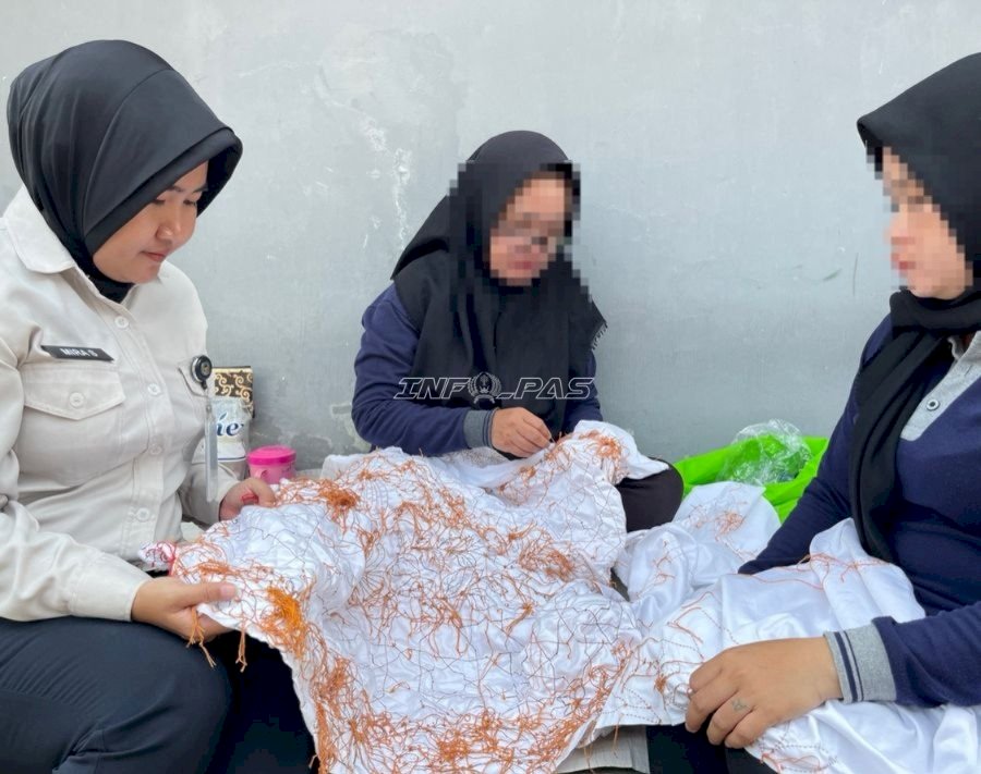 Asah Keterampilan, Lapas Perempuan Martapura Bekali Warga Binaan Teknik Jelujur Sasirangan