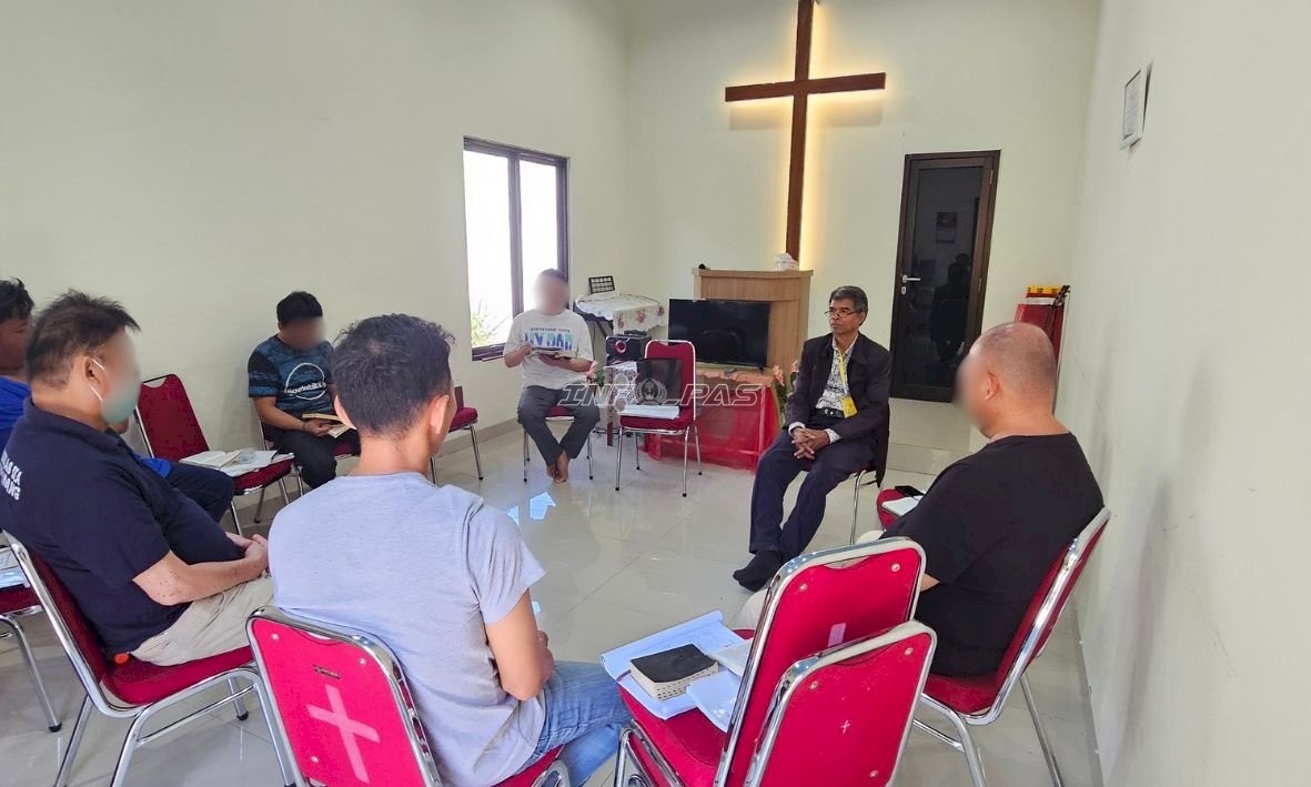 Lapas Pangkalpinang Fasilitasi Kebaktian Nasrani, Bawa Pesan Yesus yang Menyembuhkan