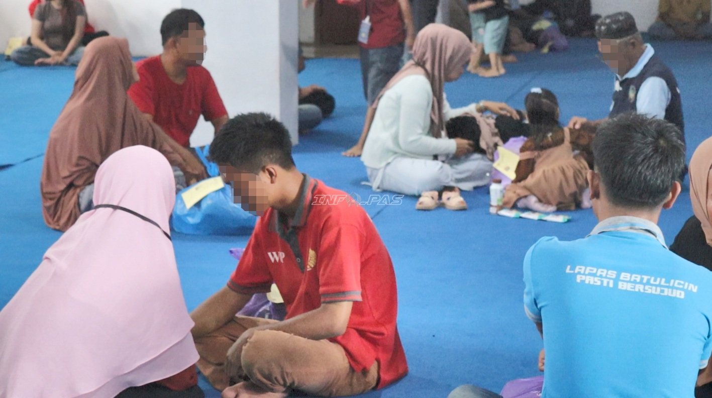 Lapas Batulicin Hadirkan Kunjungan Tatap Muka, Warga Binaan Melepas Rindu bersama Keluarga