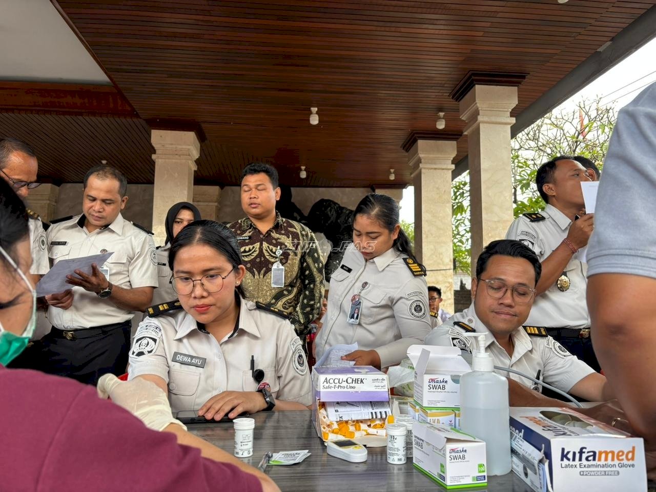 Bapas Denpasar Gandeng Puskesmas Denpasar Utara III Gelar CKG dan Skrining TBC bagi Pegawai