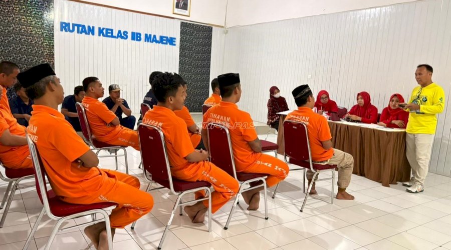 Deteksi Dini dan Cegah Penyakit Menular, Rutan Majene Laksanakan Pemeriksaan HIV/AIDS bersama Puskesmas Banggae I