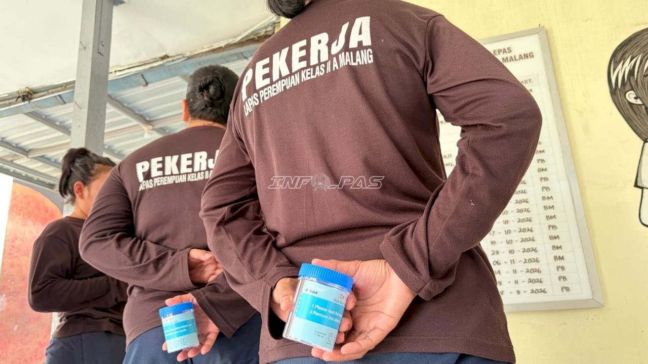 Cegah Narkoba, Lapas Perempuan Malang Rutin Gelar Tes Urine Warga Binaan dan Petugas