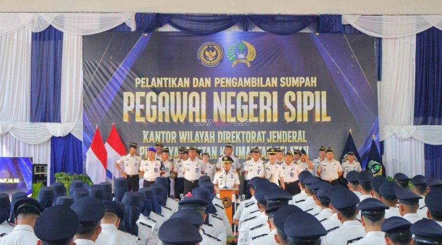 Pelantikan ASN Pemasyarakatan Kalsel, Emban Amanah dan Tanggung Jawab Penuh Integritas