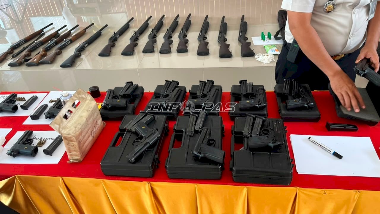 Lapas Takalar Periksa Senjata untuk Pastikan Kesiapan Pengamanan