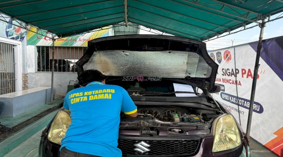 Bekali Keahlian Otomotif, Warga Binaan Lapas Kotabaru Belajar Body Repair dan Kelistrikan Mobil
