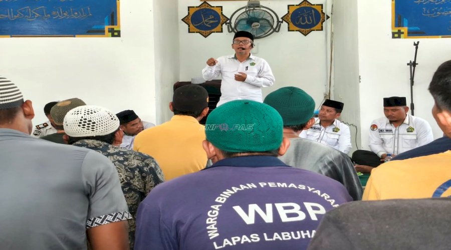Gandeng KUA Panai Tengah, Lapas Labuhan Bilik Perkuat Pembinaan Mental Warga Binaan lewat Pengajian