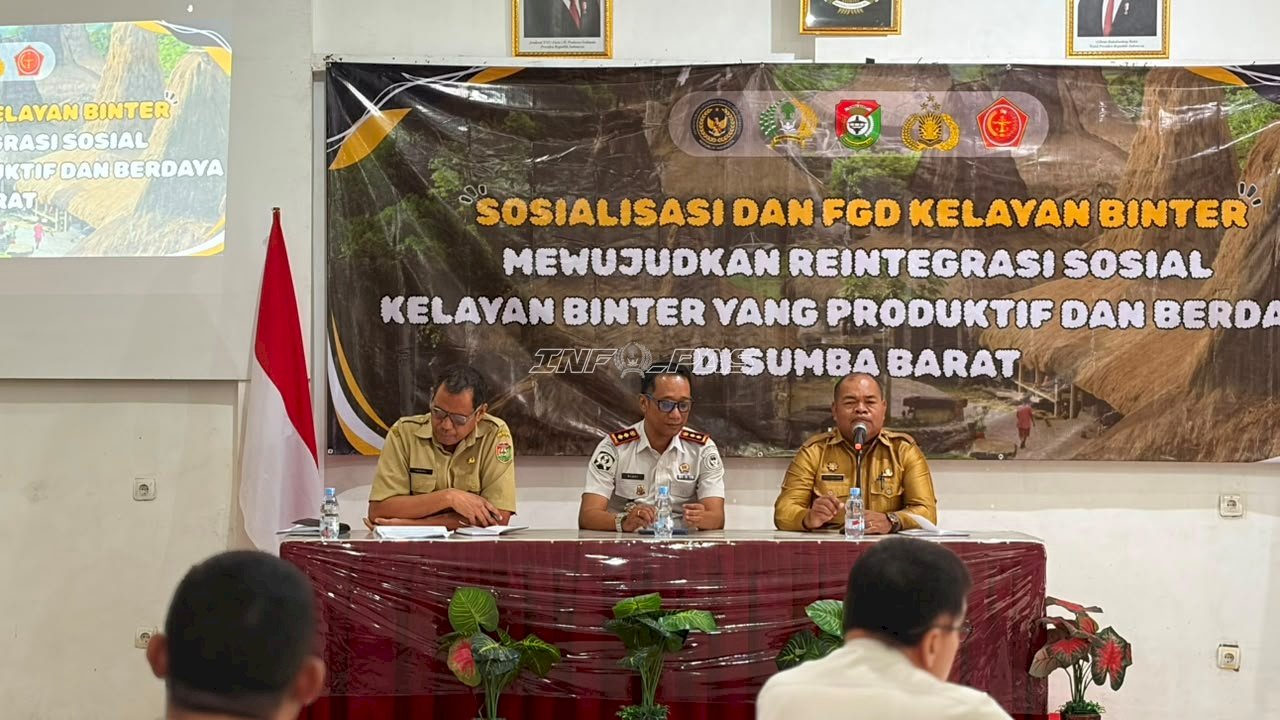 Perkuat Pembimbingan Klien Pemasyarakatan, Bapas Waikabubak Gelar Sosialisasi dan FGD Kelayan Binter