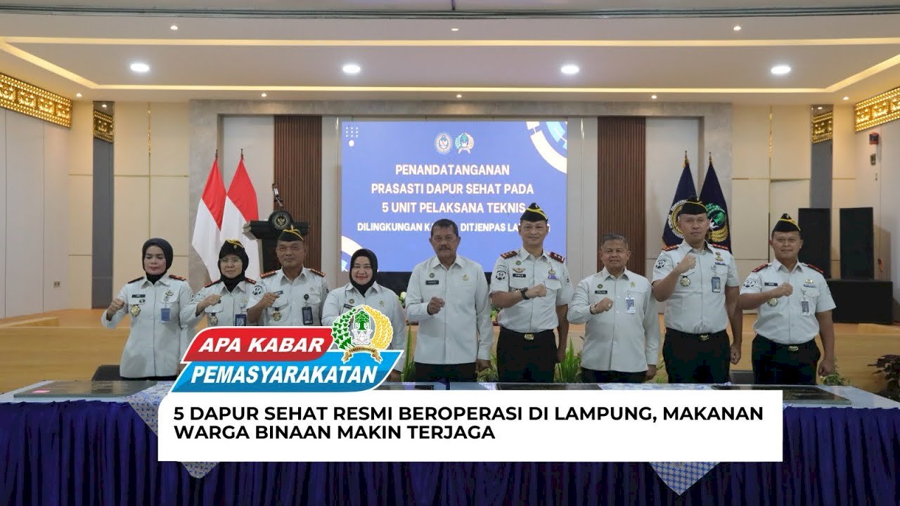 5 Dapur Sehat Beroperasi di Lampung, Makanan Warga Binaan Makin Terjaga