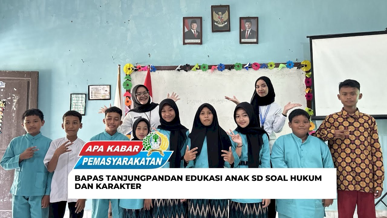 Bapas Tanjungpandan Edukasi Anak SD Soal Hukum dan Karakter