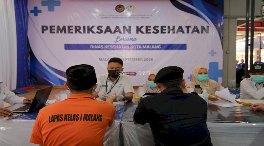 Lapas Malang bersama Dinkes Kota Malang Gelar CKG bagi Petugas dan Warga Binaan