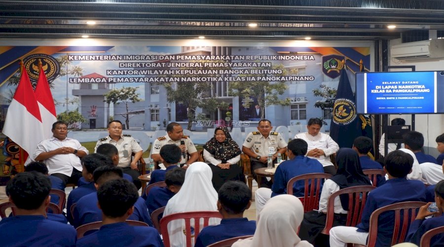  Lapas Narkotika Pangkalpinang Kenalkan Pemasyarakatan dan Bahaya Narkotika lewat Kunjungan Pembelajaran dari SMP Negeri 2 Pangkalpinang