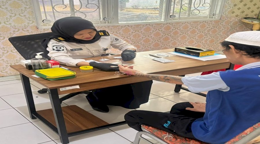 Lapas Tanjung Periksa Dahak dan Darah Warga Binaan dalam Skrining Penyakit Menular