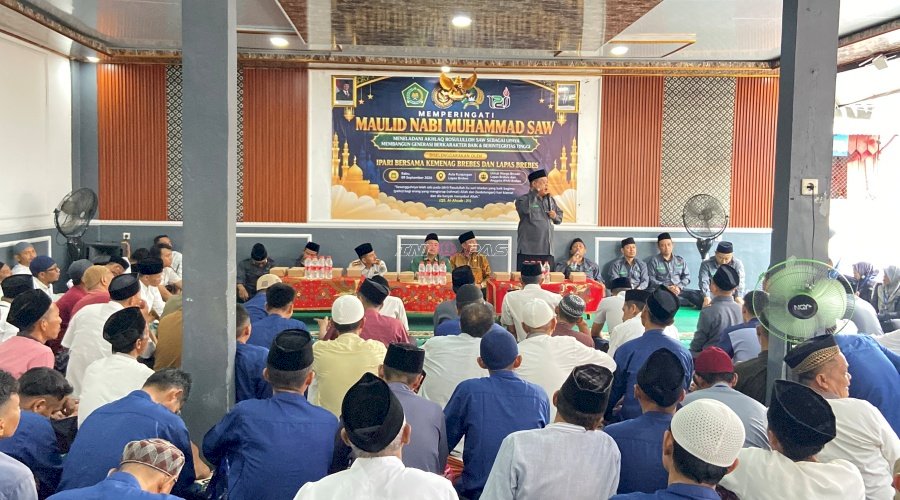 Dari Maulid Nabi, Lapas Brebes Perkuat Pembinaan Mental dan Spiritual Warga Binaan