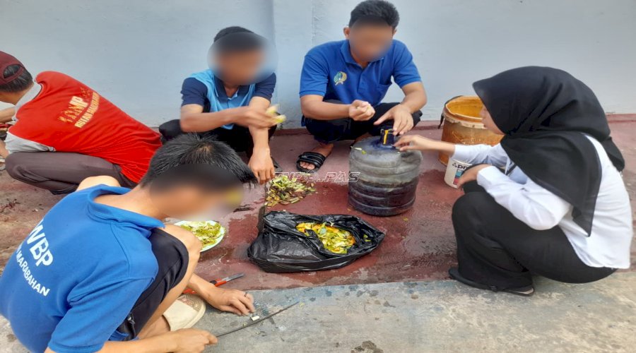 Belajar Olah Limbah, Warga Binaan Rutan Marabahan Produksi Eco Enzyme untuk Dukung Pertanian