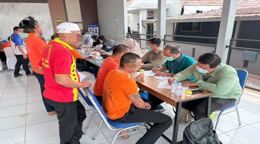 Bersinergi dengan Puskesmas Madurejo, Lapas Pangkalan Bun Lakukan Skrining Kesehatan bagi Warga Binaan
