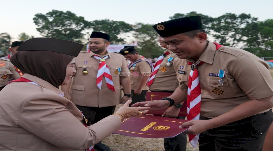 Jajaran Rutan Sinjai Raih Penghargaan Pancawarsa I pada peringatan Hari Pramuka Ke-65