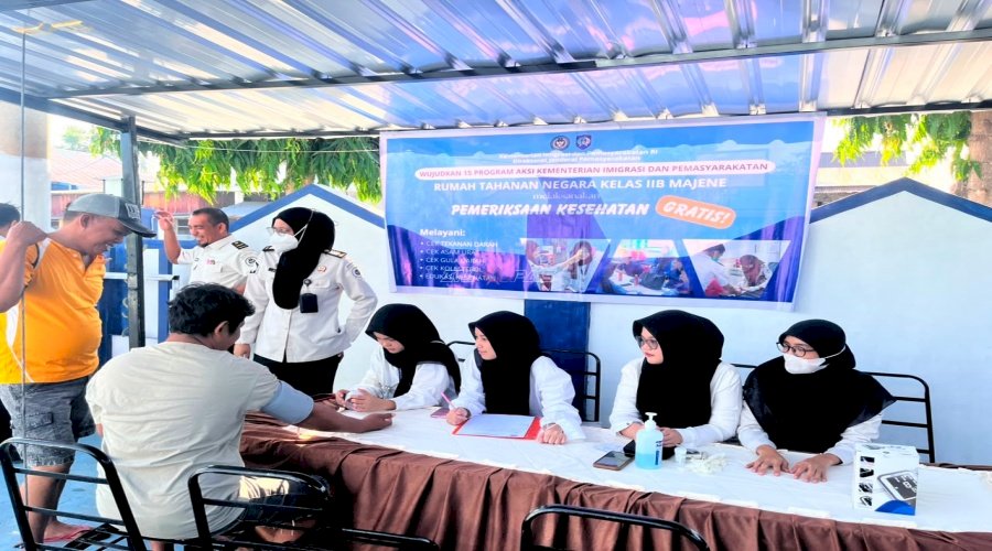 Rutan Majene Gelar Pemeriksaan Kesehatan Gratis bagi Masyarakat, Keluarga Warga Binaan, dan Petugas