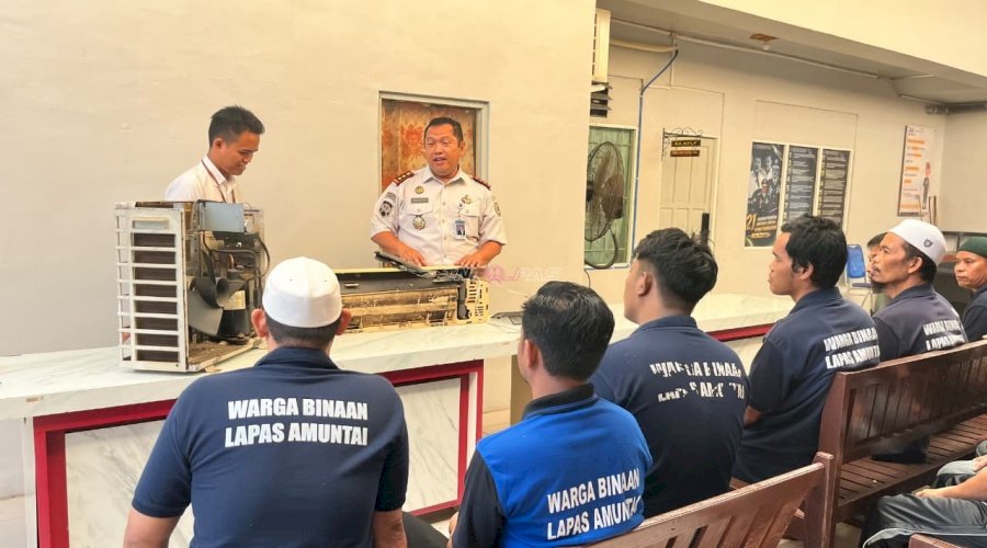 Bekali Keterampilan Masa Depan, Lapas Amuntai Latih Warga Binaan Servis AC