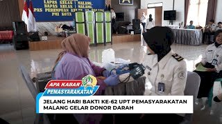Donor Darah UPT Pemasyarakatan Malang, Sambut Rangkaian HBP 62 