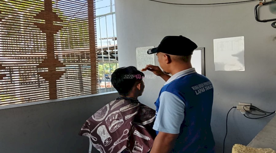 Pelatihan Barbershop Jadi Sarana Pembinaan  Kemandirian Warga Binaan Lapas Tanjung