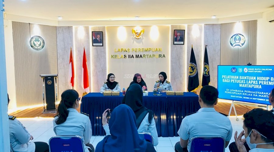 Tanggap dalam Situasi Darurat, Petugas Lapas Perempuan Martapura Dilatih Bantuan Hidup Dasar