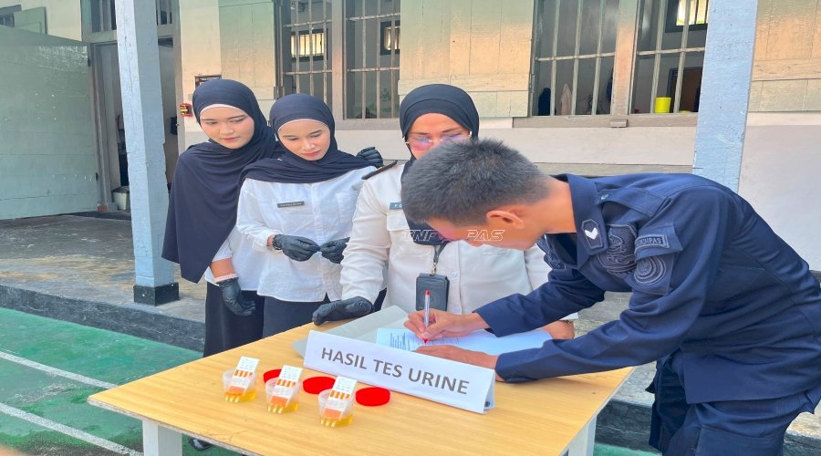 Komitmen Zero Narkoba, Lapas Bandanaira Kembali Tes Urine Warga Binaan dan Petugas