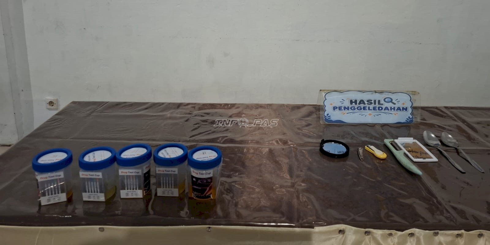 Cegah Barang Terlarang dan Penyalahgunaan Narkoba, Lapas Perempuan Ambon Gelar Razia Gabungan dan Tes Urine