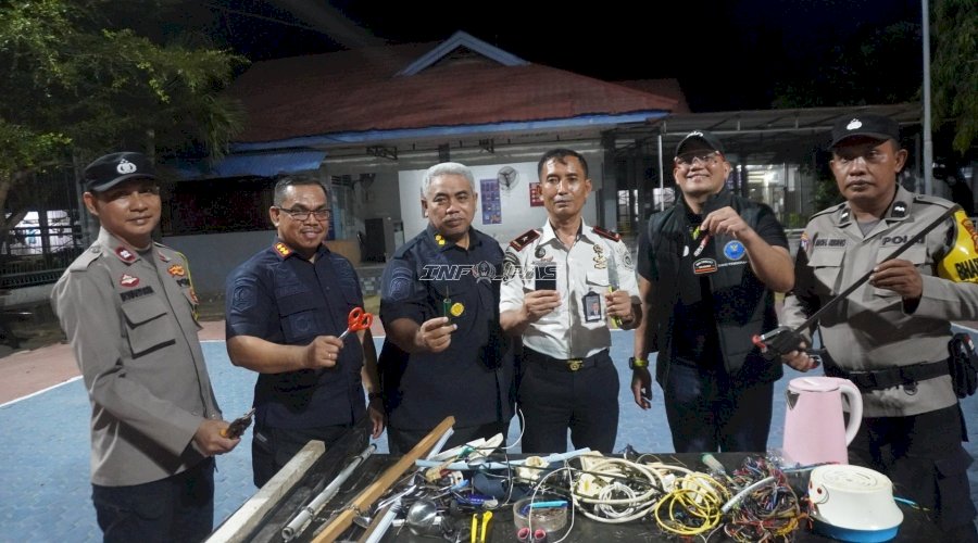 Kanwil Ditjenpas Sulteng bersama APH Berantas Peredaran Barang Terlarang di Lapas Palu