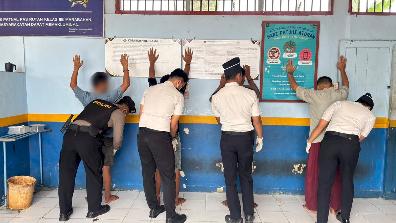 Rutan Marabahan Gandeng APH Cegah Halinar melalui Razia dan Tes Urine