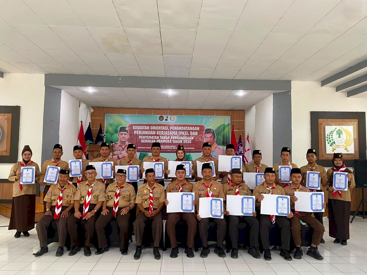 20 Petugas LPKA Muara Bulian Terima Lencana Pramuka Pancawarsa