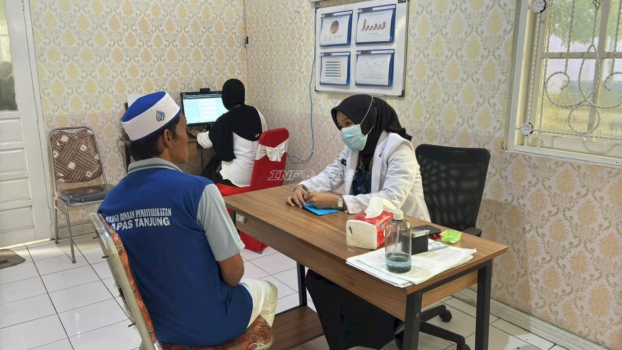 Jaga Kondisi Kesehatan, Lapas Tanjung Layani Pemeriksaan Warga Binaan