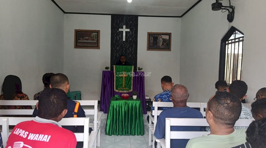 Lewat Kebaktian, Warga Binaan Kristiani Lapas Wahai Bangun Pengharapan di Tengah Kekeringan