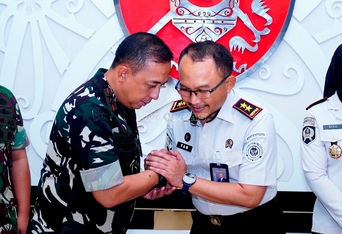 Kanwil Ditjenpas Kaltim dan Kodam VI/Mulawarman Bahas Penguatan Keamanan Lapas dan Rutan