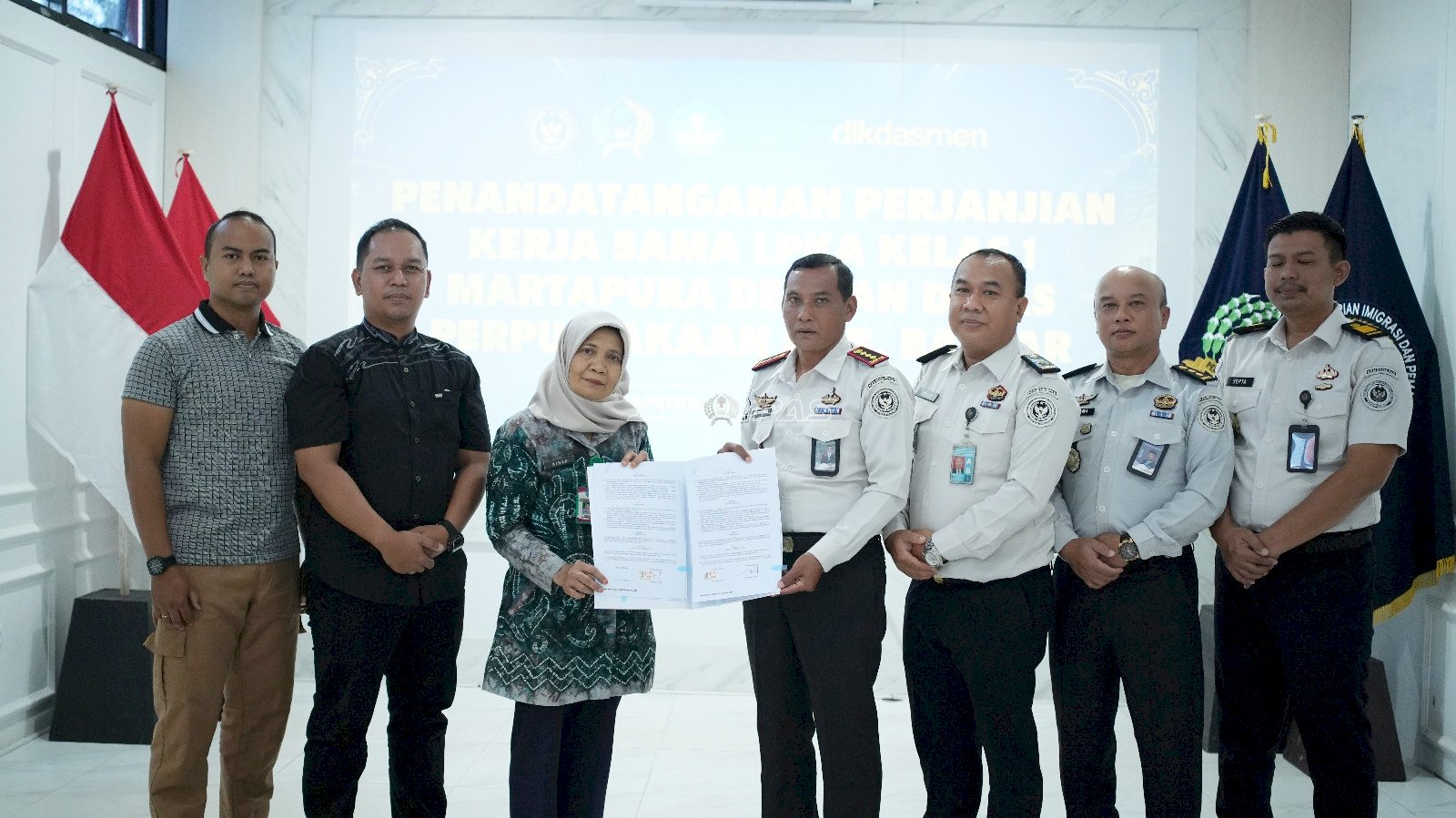 Perkuat Literasi, LPKA Martapura dan Dinas Perpustakaan Kabupaten Banjar Tandatangani Nota Kesepakatan