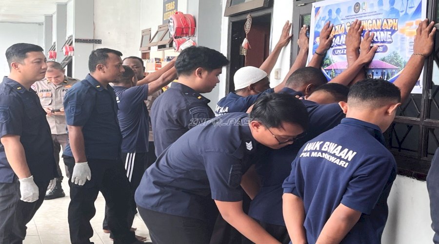 LPKA Manokwari Gelar Razia Gabungan, Perkuat Deteksi Dini Gangguan Kamtib