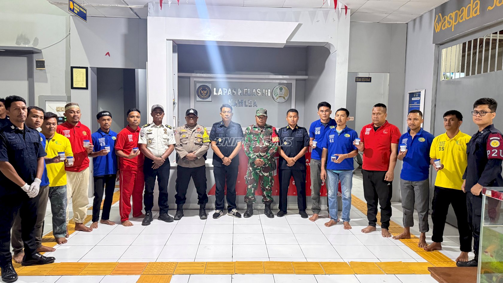 Cegah Gangguan Kamtib, Lapas Namlea Gandeng APH Gelar Razia dan Tes Urine