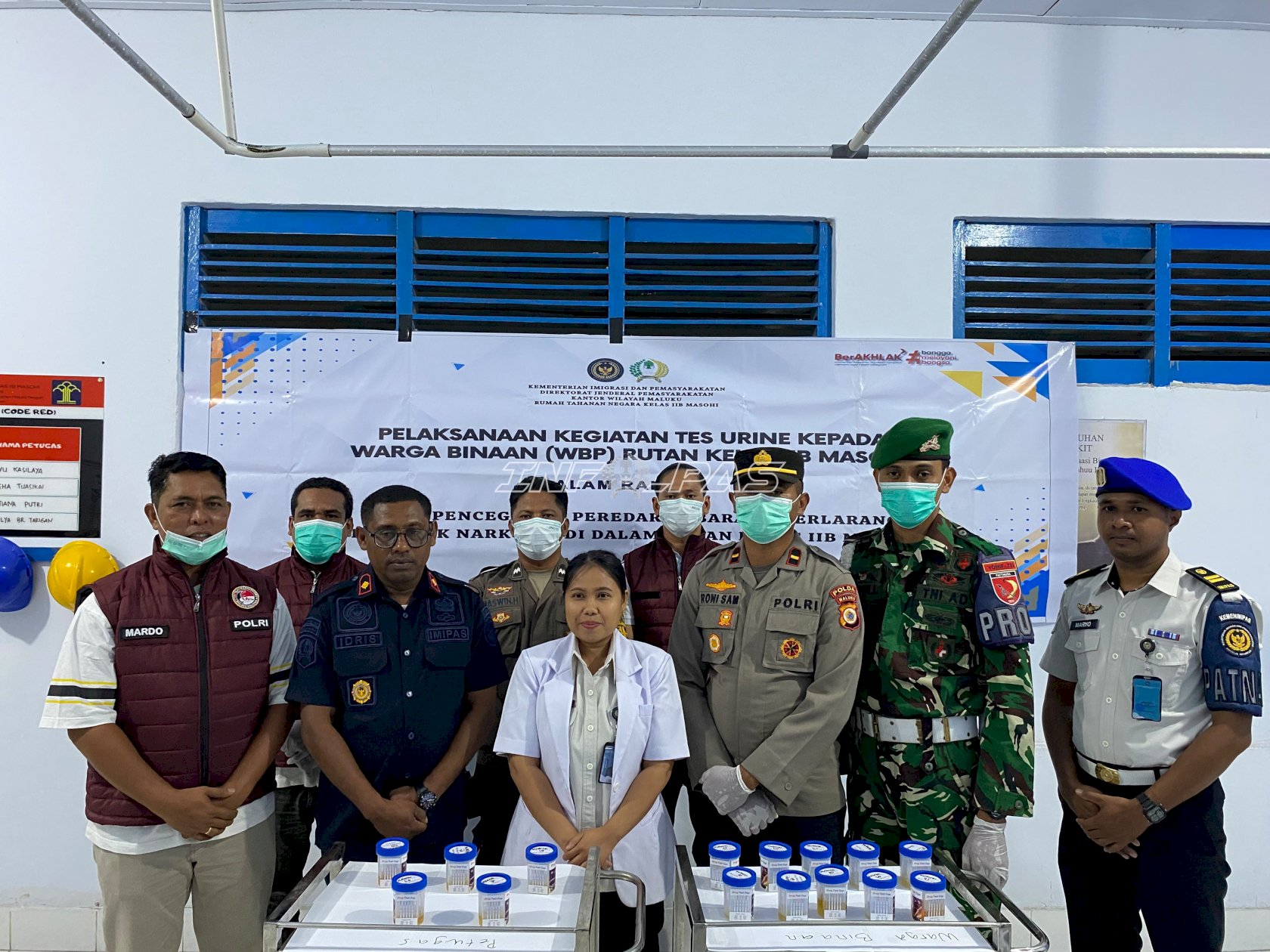 Rutan Masohi Gandeng APH Gelar Penggeledahan Blok Hunian dan Tes Urine