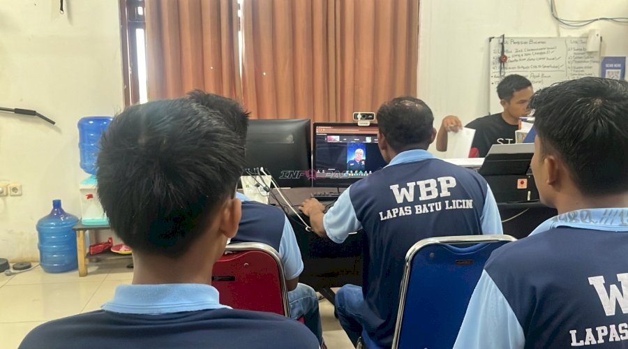 Kebaktian Online di Lapas Batulicin, Warga Binaan Nasrani Belajar Maknai Kehendak Tuhan