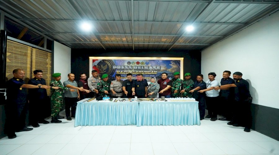 Deteksi Dini Gangguan Kamtib, Lapas Narkotika Karang Intan dan APH Gelar Razia Gabungan dan Tes Urine