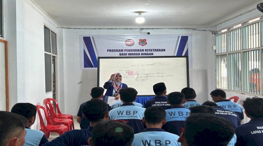 Dari Balik Jeruji, Warga Binaan Lapas Luwuk Semangat Belajar Calistung