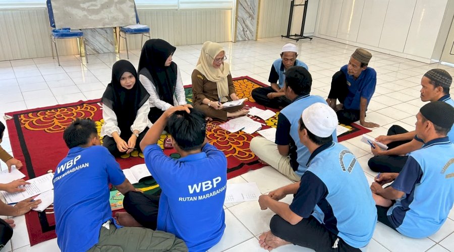 Rutan Marabahan Lanjutkan Program Literasi, Warga Binaan Belajar Kemampuan Berhitung Dasar