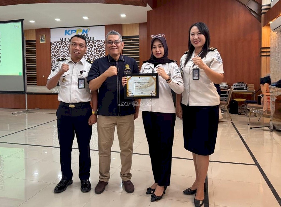 Pertama Kali, Bapas Palu Raih Penghargaan IKPA Terbaik dari KPPN