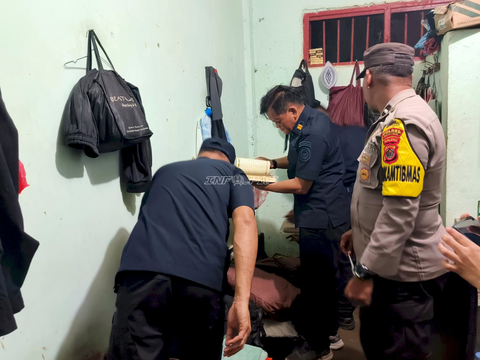 Cegah Gangguan Kamtib, Lapas Wahai Gelar Razia Hunian dan Tes Urine Bersama TNI-Polri