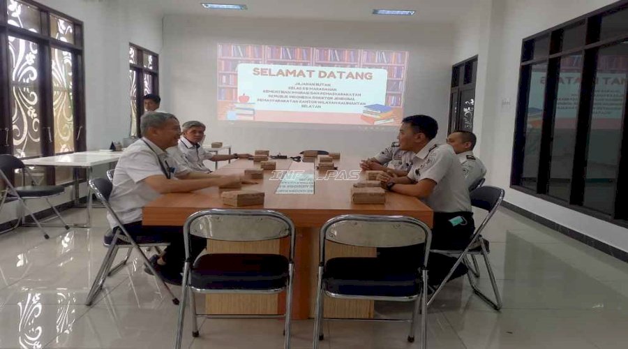 Perkuat Pembinaan Berbasis Literasi, Rutan Marabahan Jalin Koordinasi dengan Dispersip Kab. Batola