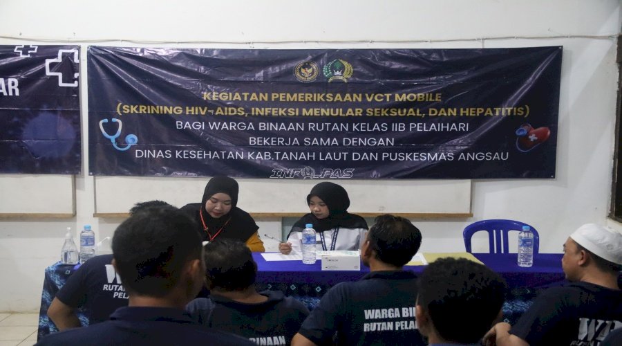 Posbindu PTM Rutan Pelaihari Deteksi Dini Risiko Kesehatan 31 Warga Binaan