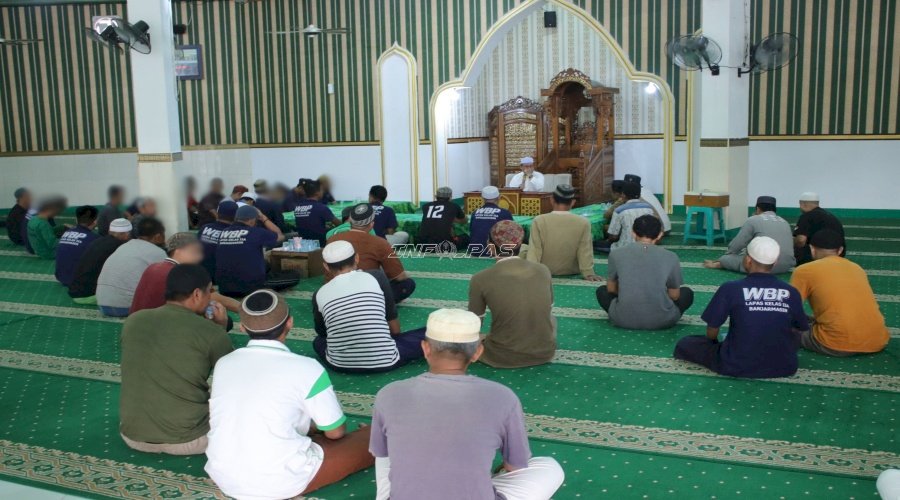 Belajar dari Ulama dan Sahabat, Warga Binaan Lapas Banjarmasin Diingatkan Perkuat Iman dan Amal Saleh