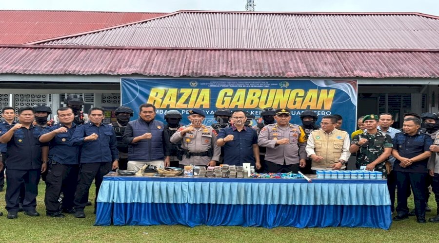 Komitmen Zero Halinar, Lapas Muara Tebo Pimpin Razia bersama APH