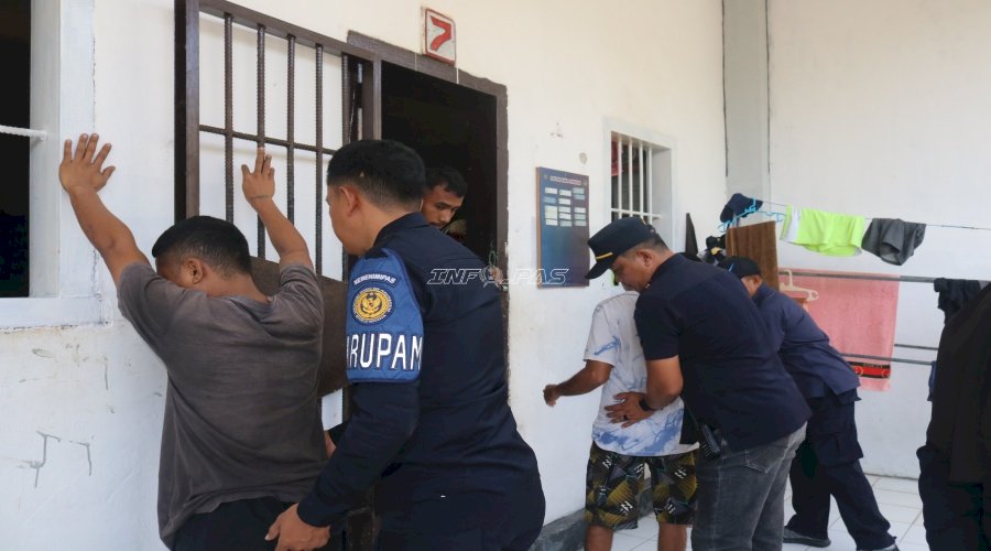 Rutan Raha Cegah Gangguan Kamtib lewat Razia Rutin Blok Hunian 