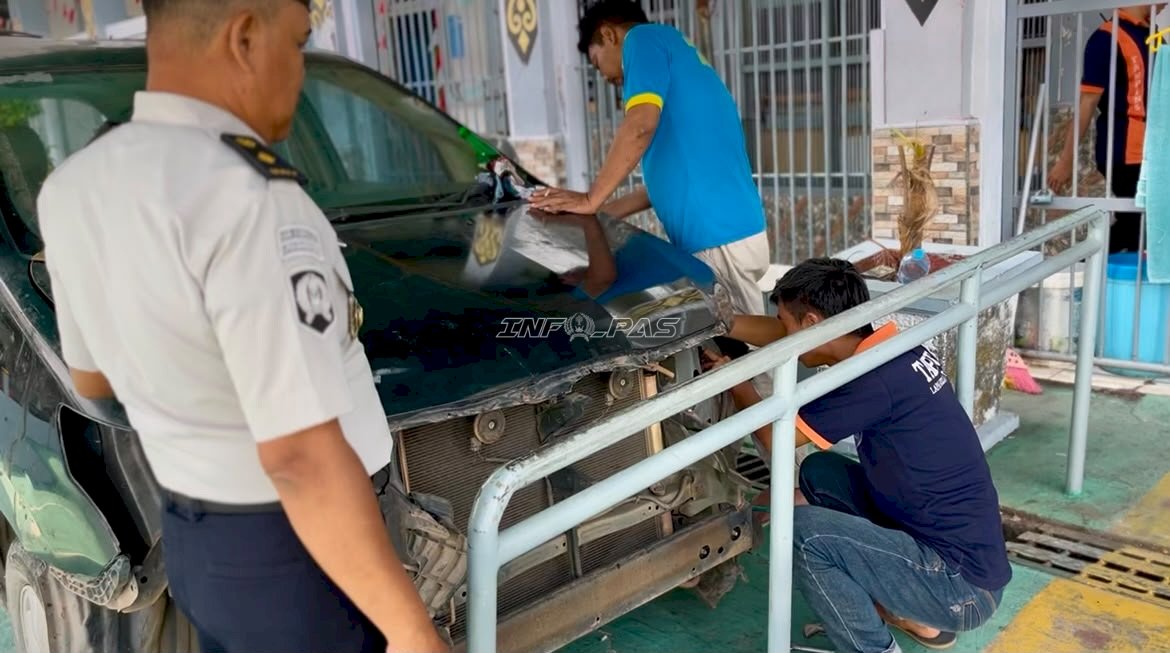 Tekuni Bengkel Otomotif, Warga Binaan Lapas Kotabaru Belajar Perawatan Kendaraan