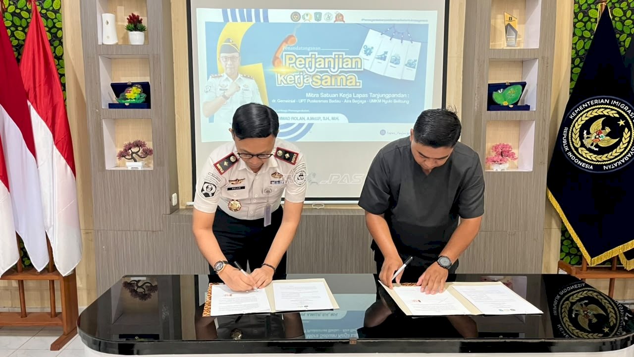 Tiga Kerja Sama, Lapas Tanjungpandan Perkuat Layanan dan Pembinaan Warga Binaan